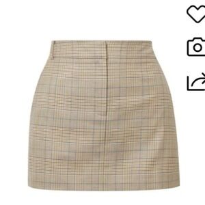 TIBI Skirt Women’s 00 Cooper Prince of Wales Checked Wool and Silk Mini Micro